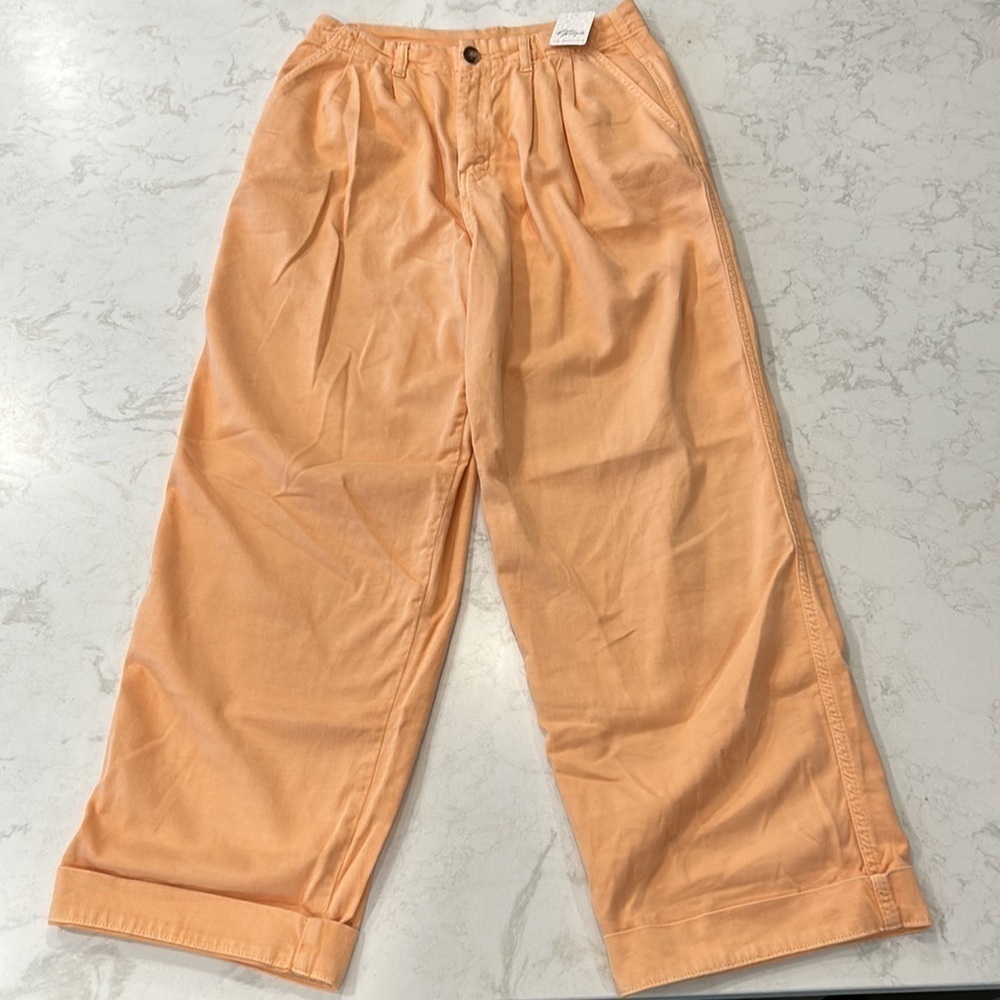 Free People Addy Chino Pants Size 4 Coral NWT - Picture 6 of 14